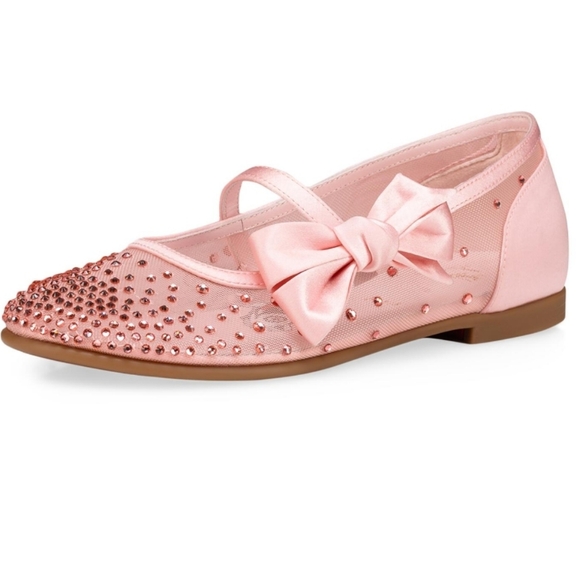 BRAND NEW SUGAR RHINESTONE VELCRO STRAP STUD FLATS - Picture 1 of 16